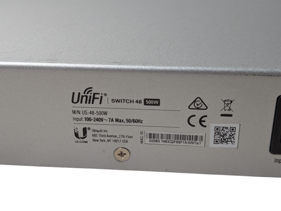 Ubiquiti UniFi Switch 48 750W US-48-750W Network Switch Please READ