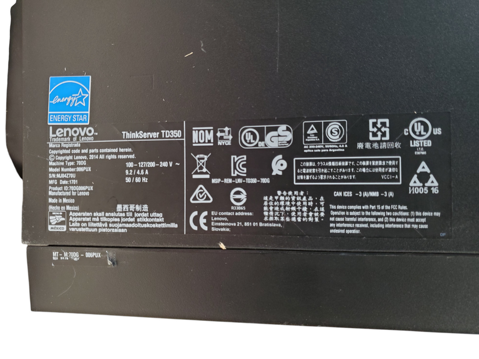 Lenovo ThinkServer TD350 Barebones - No CPU/RAM/HDDs *READ*