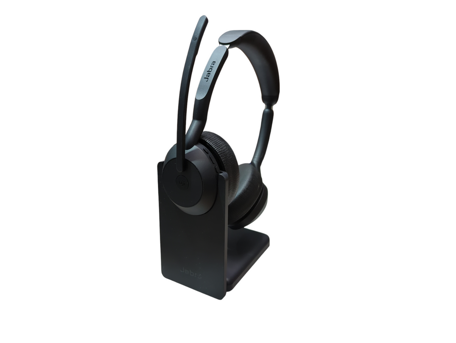Jabra Evolve2 55 MS Stereo Headset w/ Charging Stand & Type-C Dongle