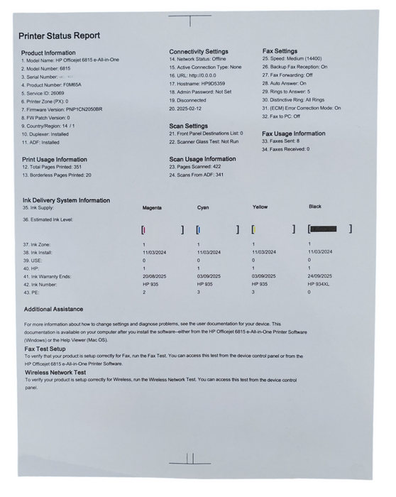 HP OfficeJet 6815 e-All-in-One Inkjet Printer
