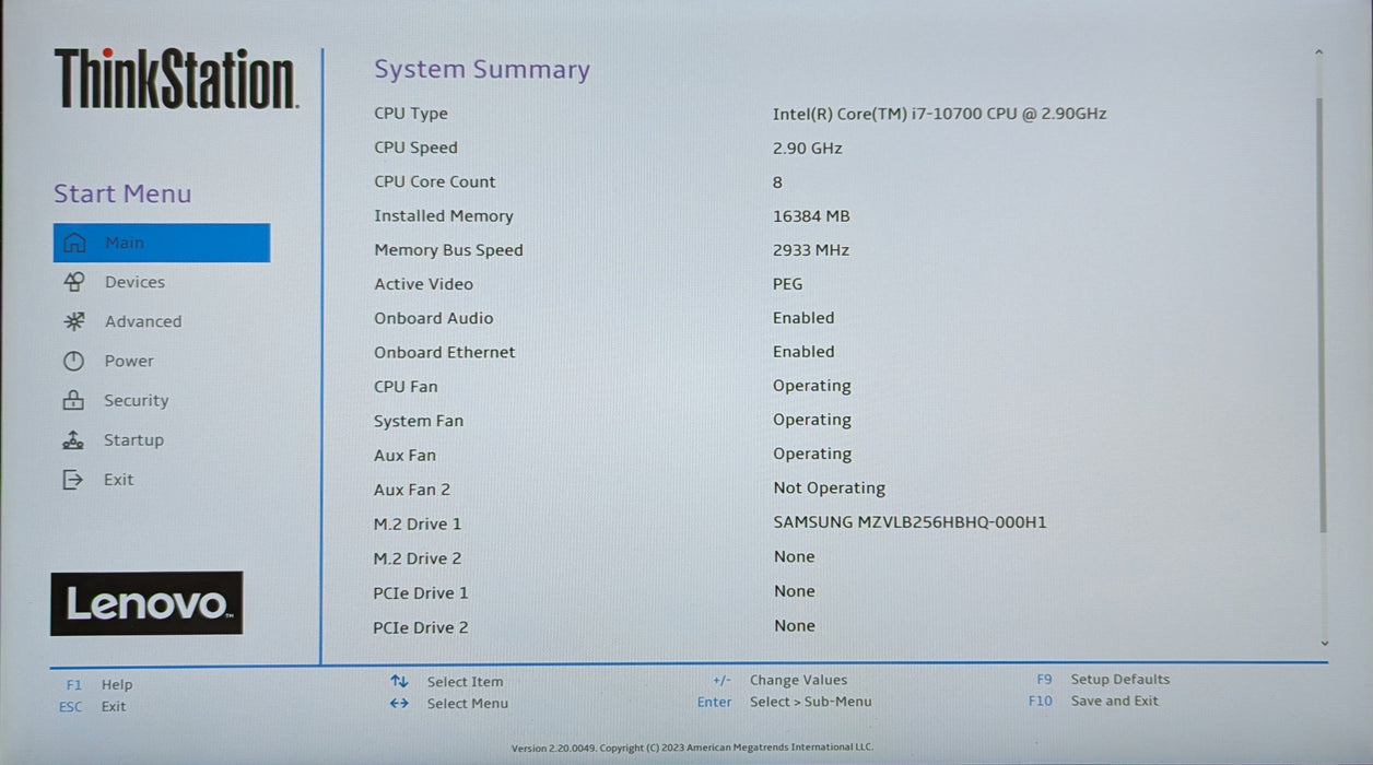 Lenovo ThinkStation P340, i7-10700 2.90GHz, 16GB DDR4, 256GB NVMe, P1000