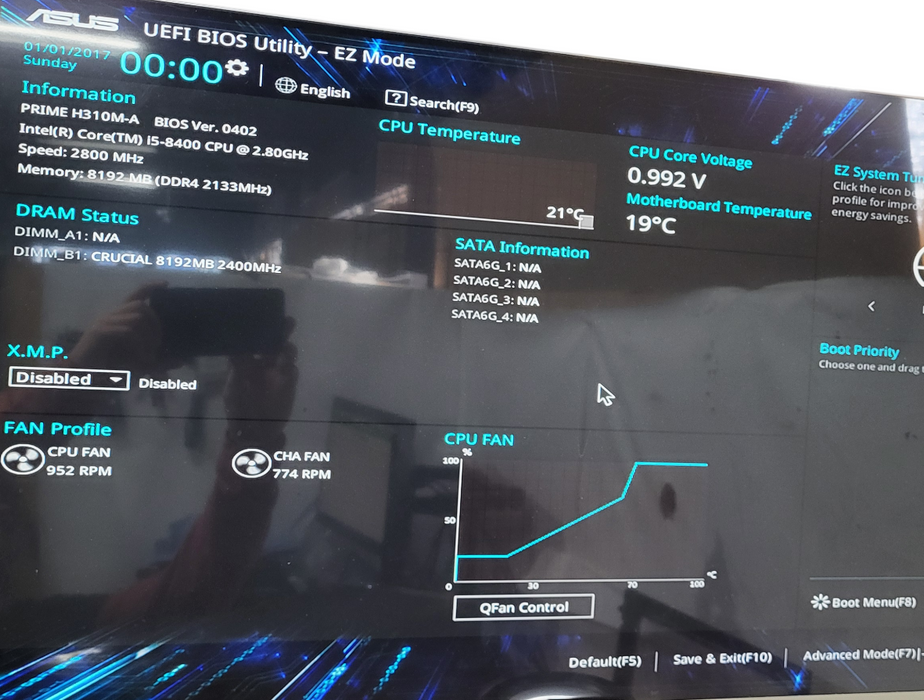 Custom PC i5-8400 | 8GB DDR4 | H310M-A |No HDD | READ