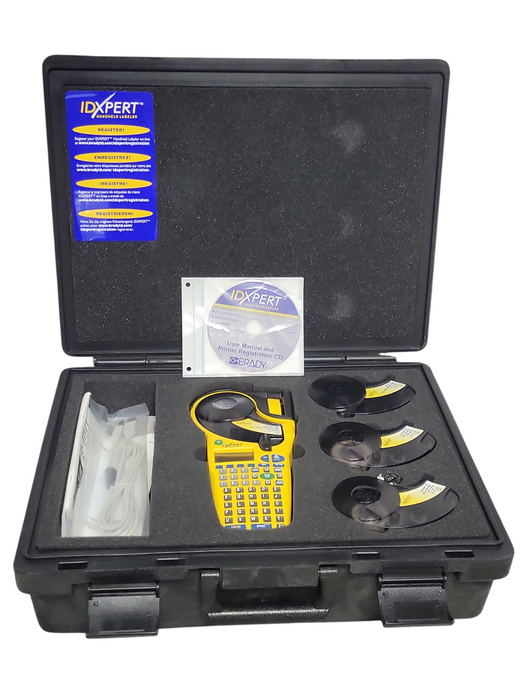 BRADY IDXPERT Labeler, Handheld Label Printer & Case