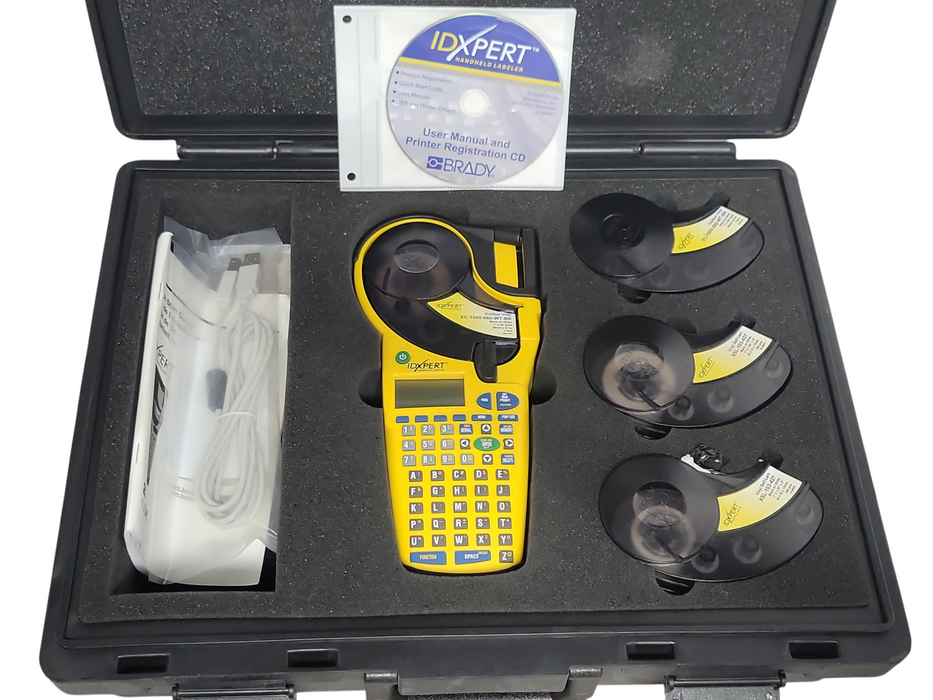 BRADY IDXPERT Labeler, Handheld Label Printer & Case