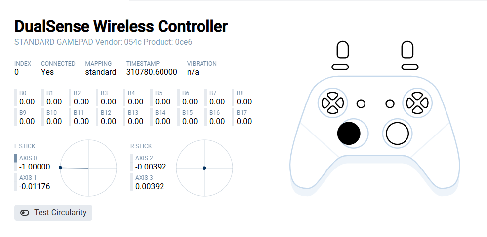 ps5 Dualsense Wireless Controller - White (READ)