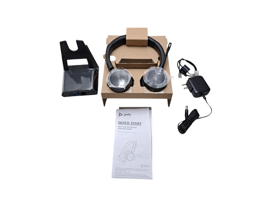 PLANTRONICS Poly Savi 7220 Office Binaural On-Ear Wireless Headset (Open Box)