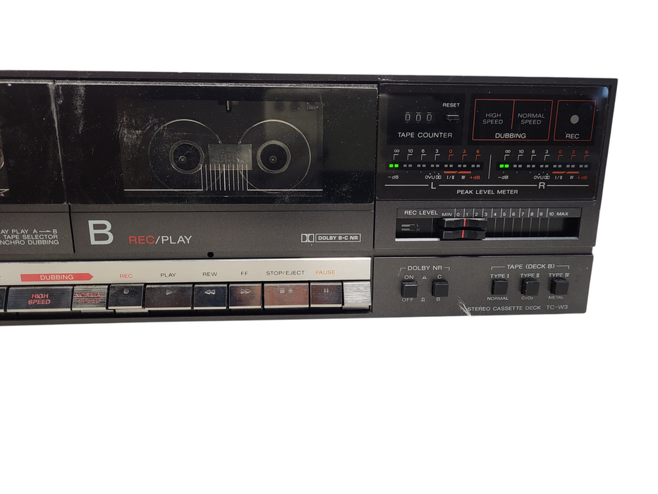 Vintage Sony Stereo Cassette Deck TC -W3
