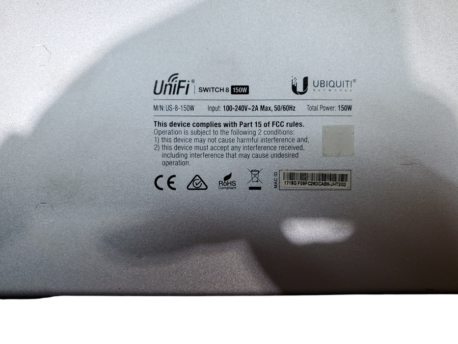Ubiquiti UniFi US-8-150W | 8-Port Gigabit PoE Managed Switch