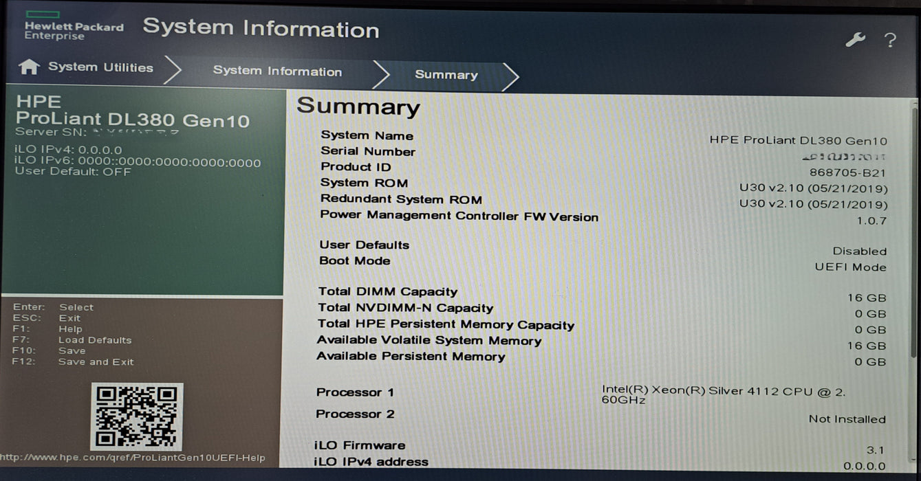 HPE ProLiant DL380 Gen10 12x 3.5" | 1x Xeon Silver 4112, 16GB DDR4, P816i-a SR