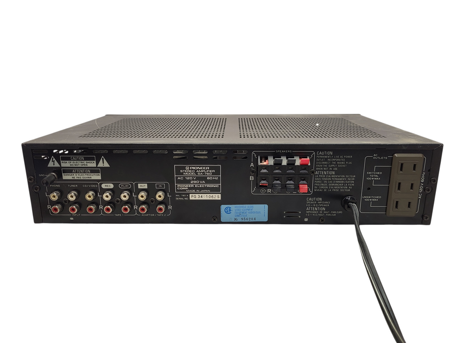 PIONEER SA-760 Stereo Amplifier READ