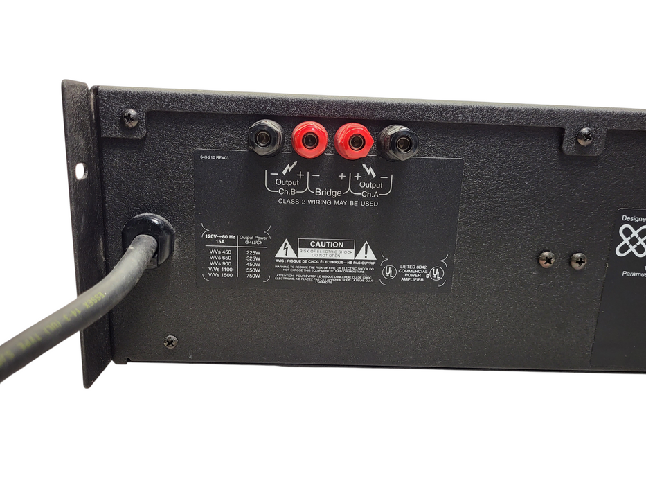 Crest Audio Model V650 TourClass 2-Channel Professional Power Amplifier 200-850W