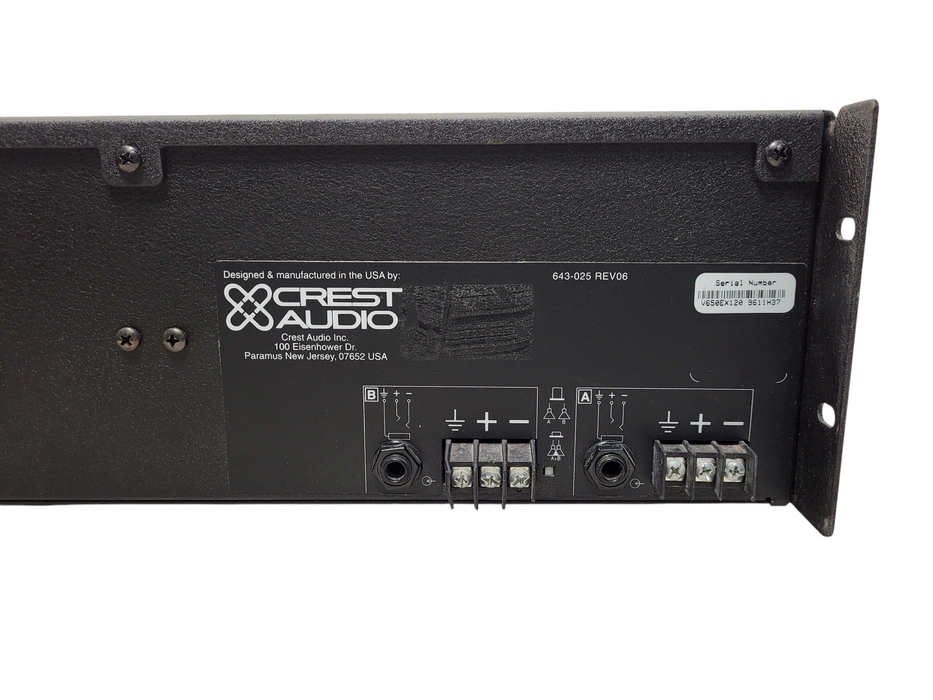 Crest Audio Model V650 TourClass 2-Channel Professional Power Amplifier 200-850W
