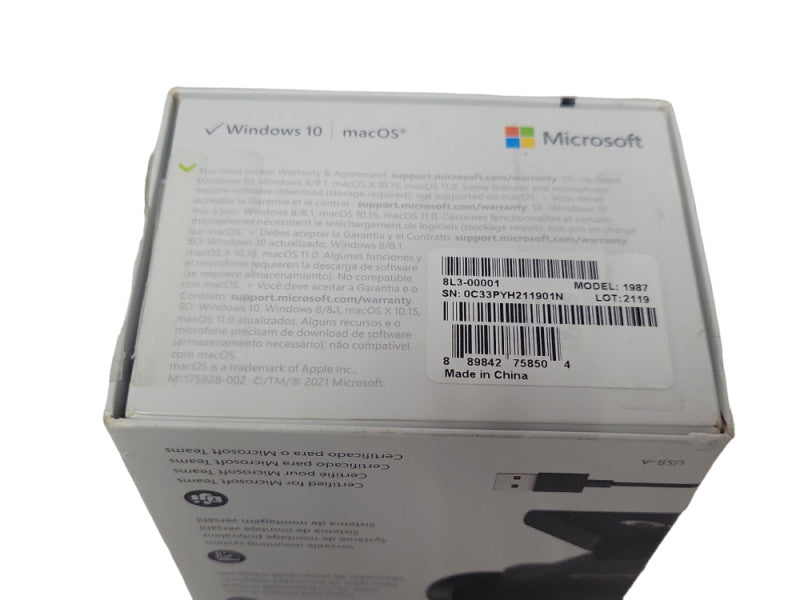 Microsoft Modern Webcam Black Model 1987 _