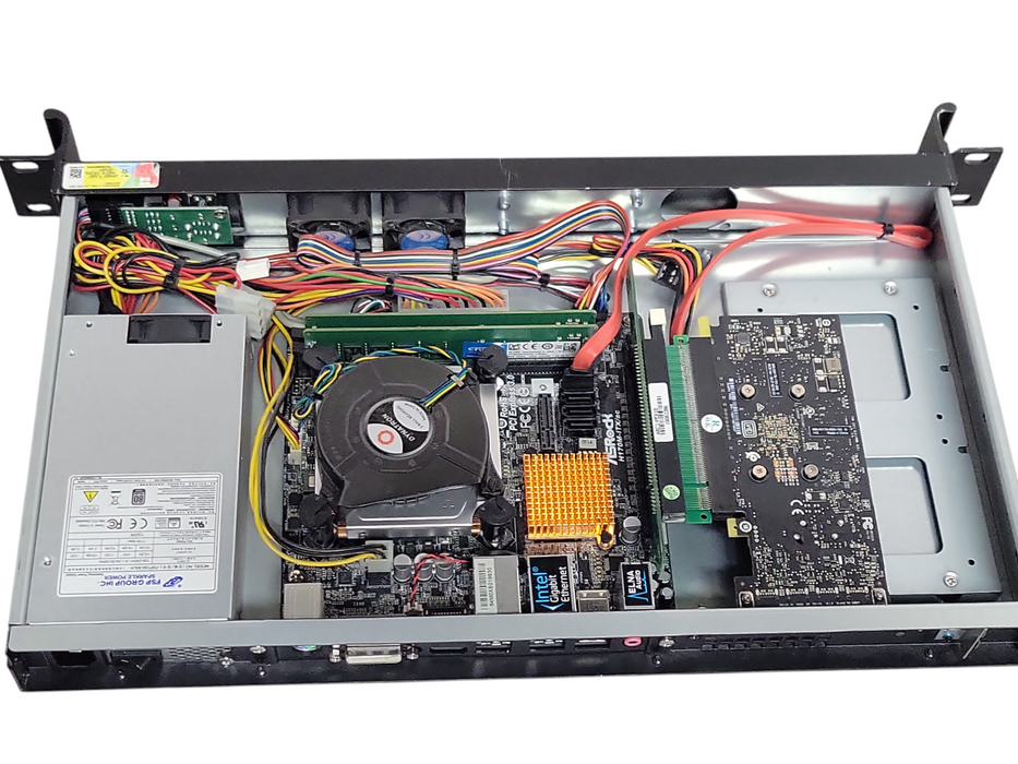 1U Custom/ASRock H170M-ITX/ac Core I3-6320 3.90GHz, 16GB DDR4, Quadro P400 GPU