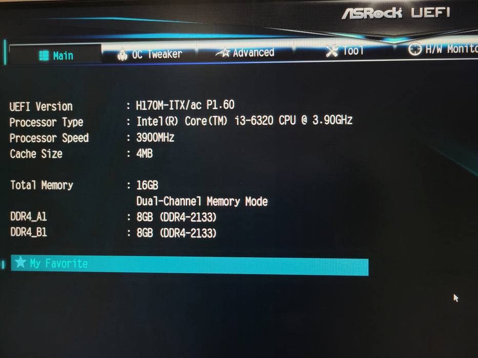 1U Custom/ASRock H170M-ITX/ac Core I3-6320 3.90GHz, 16GB DDR4, Quadro P400 GPU