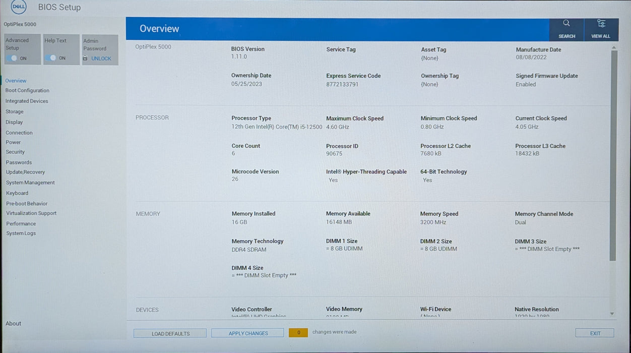 Dell OptiPlex 5000 SFF, i5-12500, 16GB RAM, 256GB NVMe, READ