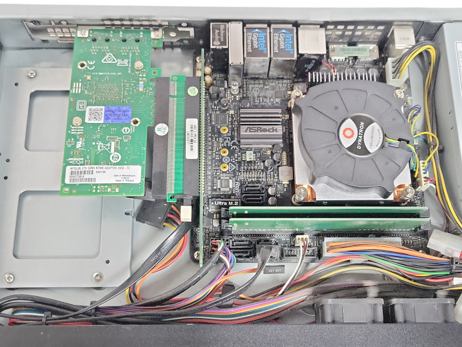 1U Custom/ASRock Z370M-ITX/ac Core I3-8100 3.60GHz, 16GB DDR4, X520-T2 NIC
