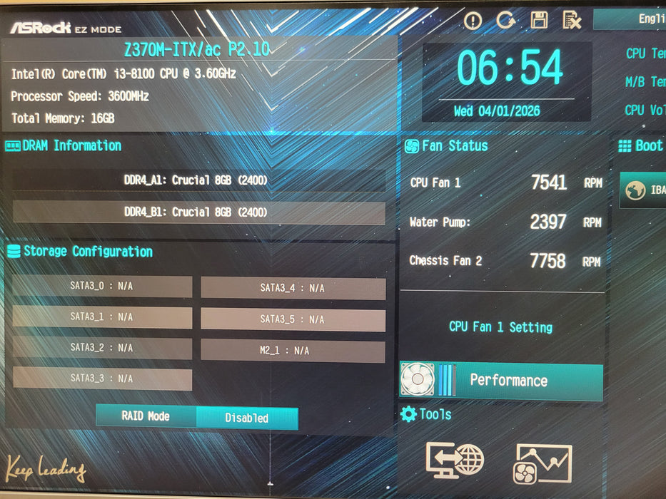 1U Custom/ASRock Z370M-ITX/ac Core I3-8100 3.60GHz, 16GB DDR4, X520-T2 NIC