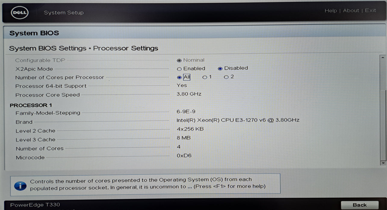 Dell PowerEdge T330 8x 3.5" | Xeon E3-1270 v6 @3.80GHz, 8GB DDR4, H730, 2x 495W