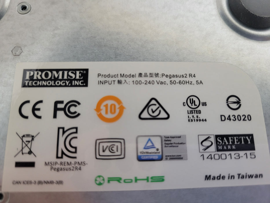 Promise Technology Pegasus2 R4 4-Bay Thunderbolt 2 RAID Storage Array, READ
