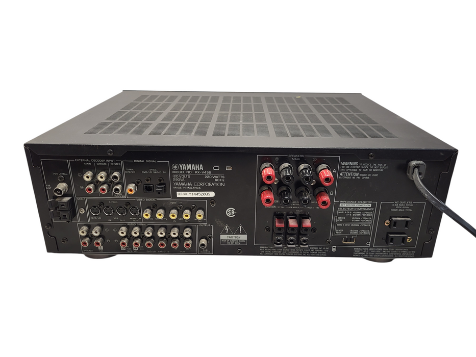 YAMAHA RX-V496 5.1ch 70-wpc Audio Video Receiver PHONO 2000 Malaysia No Remote