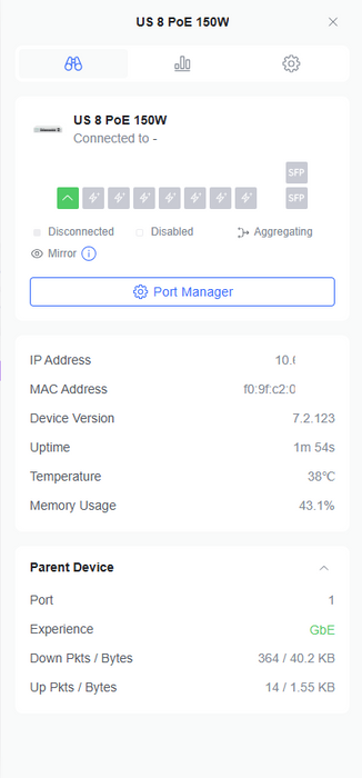 Ubiquiti UniFi Switch 8 150W | 8-Port 150W PoE Switch (US-8-150W)