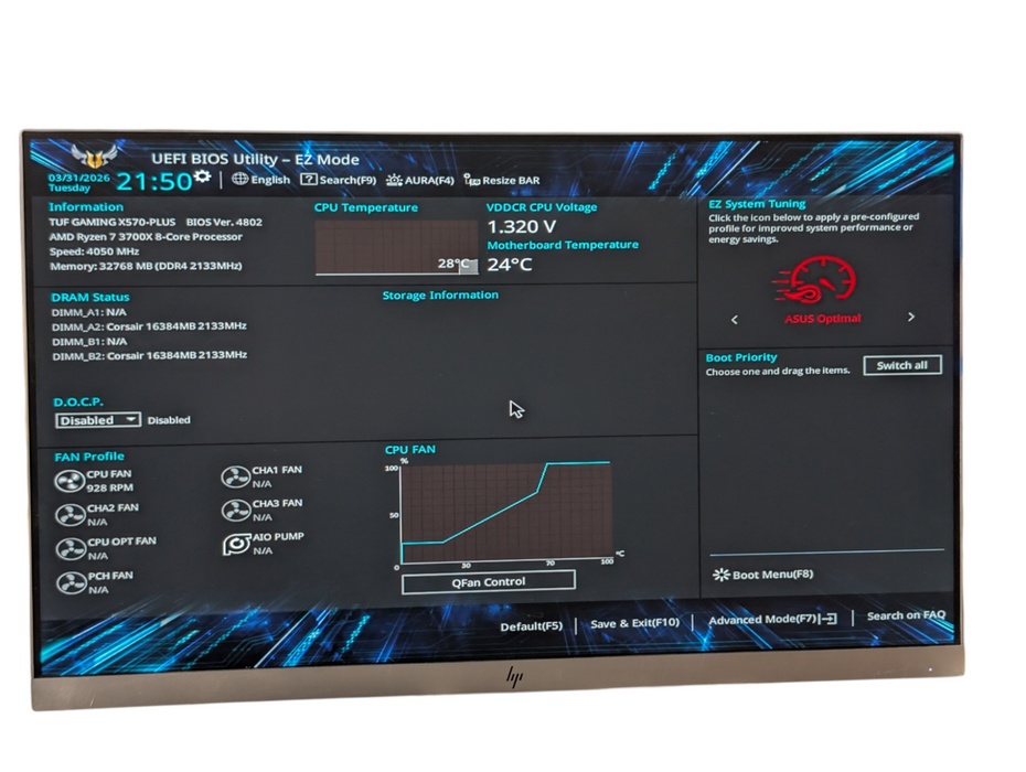 ASUS TUF GAMING X570-PLUS AMD Ryzen 7 3700X 32GB RAM Motherboard Combo