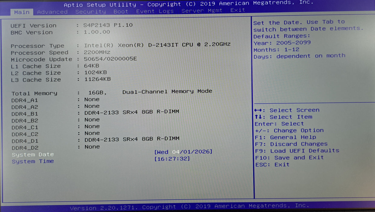 Datto S4P10 1U 4x 3.5" Server | Xeon D-2143IT @2.20GHz, 16GB DDR4, No HDD's