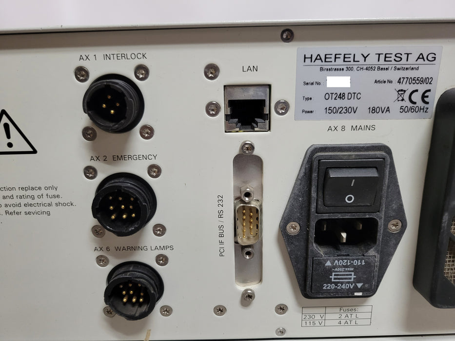 HAEFELY Test AG  Type 0T248 DTC Article No: 4770559/02 AC Control OT 248, READ