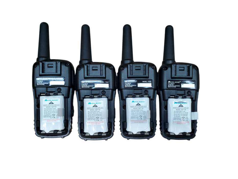 Lot 4x Midland T51A X-Talker Walkie Talkie Two Way Radio