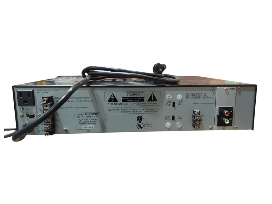 TOA Power Amplifier P-906MK2, READ