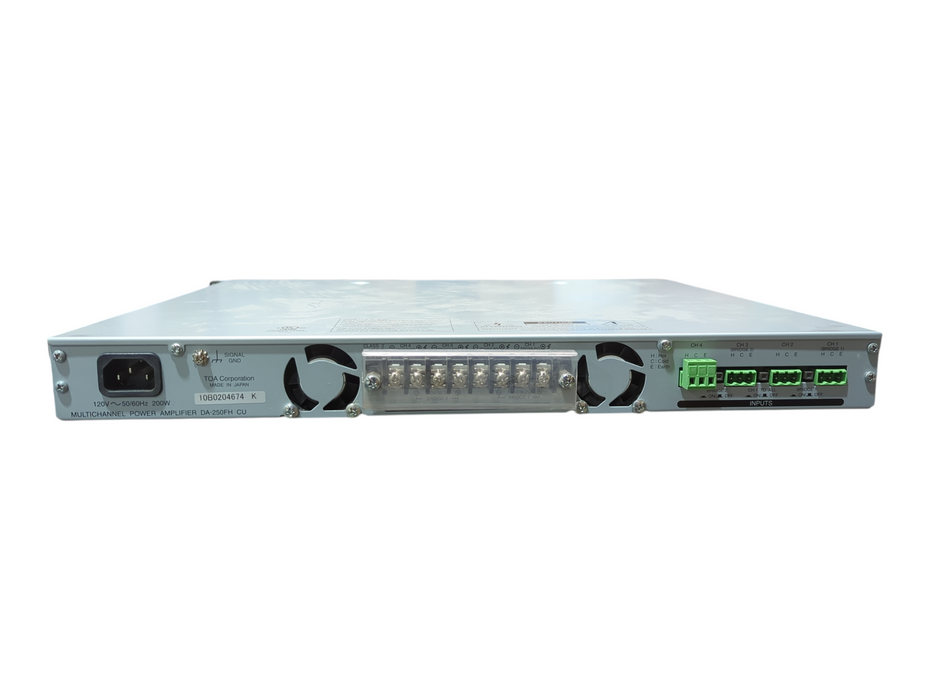 Toa DA-250FH Multichannel Power Amplifier Made In Japan, READ