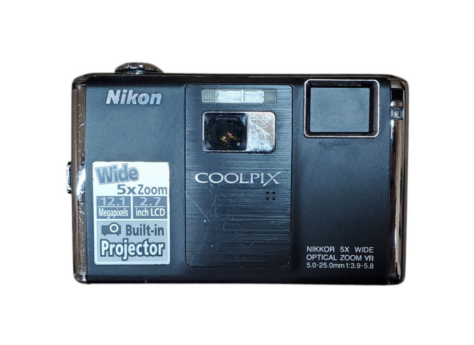 Nikon Coolpix S1000pj 12.1MP Digital Projector Camera + Battery/Charger