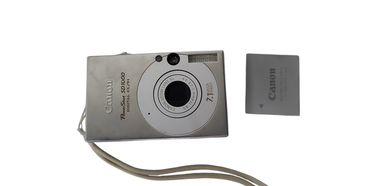 Canon PowerShot Elph SD1000 Digital Camera 7.1MP W/ Battery