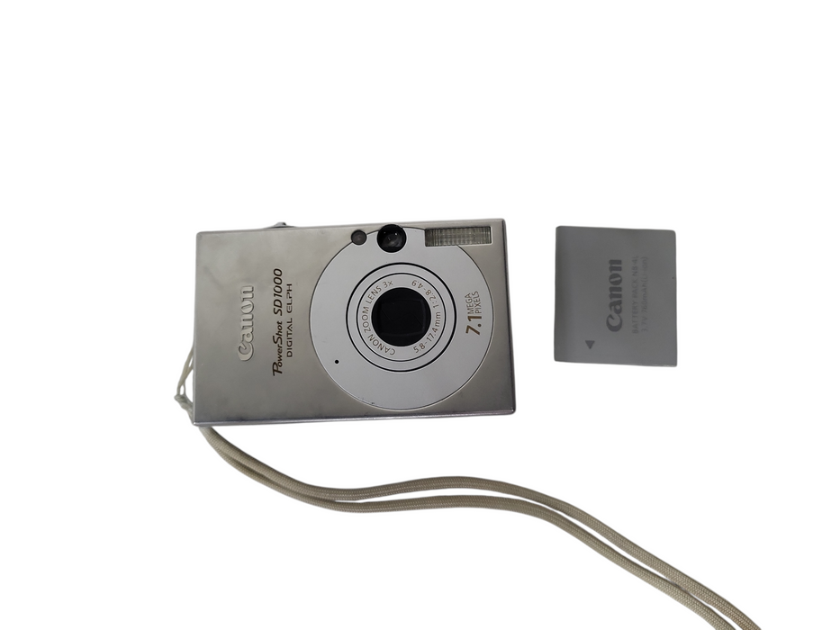 Canon PowerShot Elph SD1000 Digital Camera 7.1MP W/ Battery
