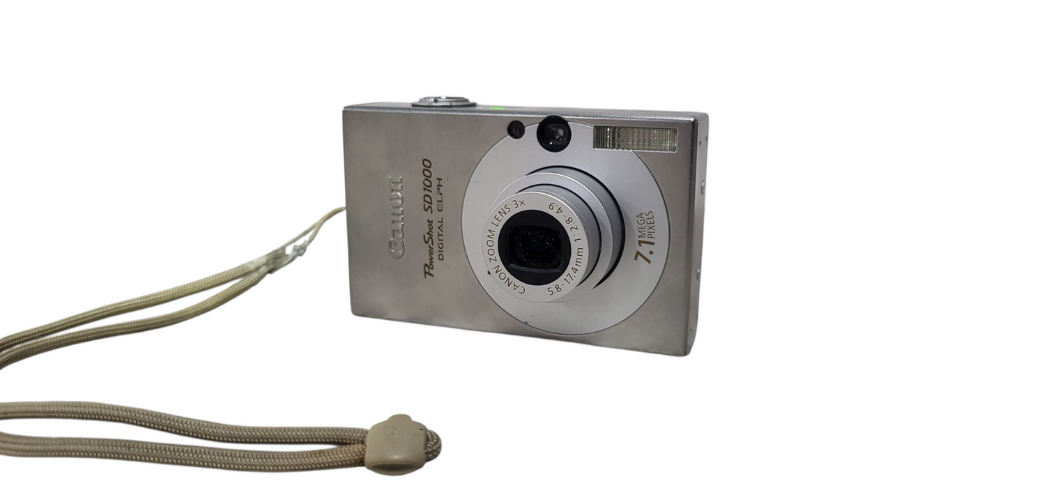 Canon PowerShot Elph SD1000 Digital Camera 7.1MP W/ Battery