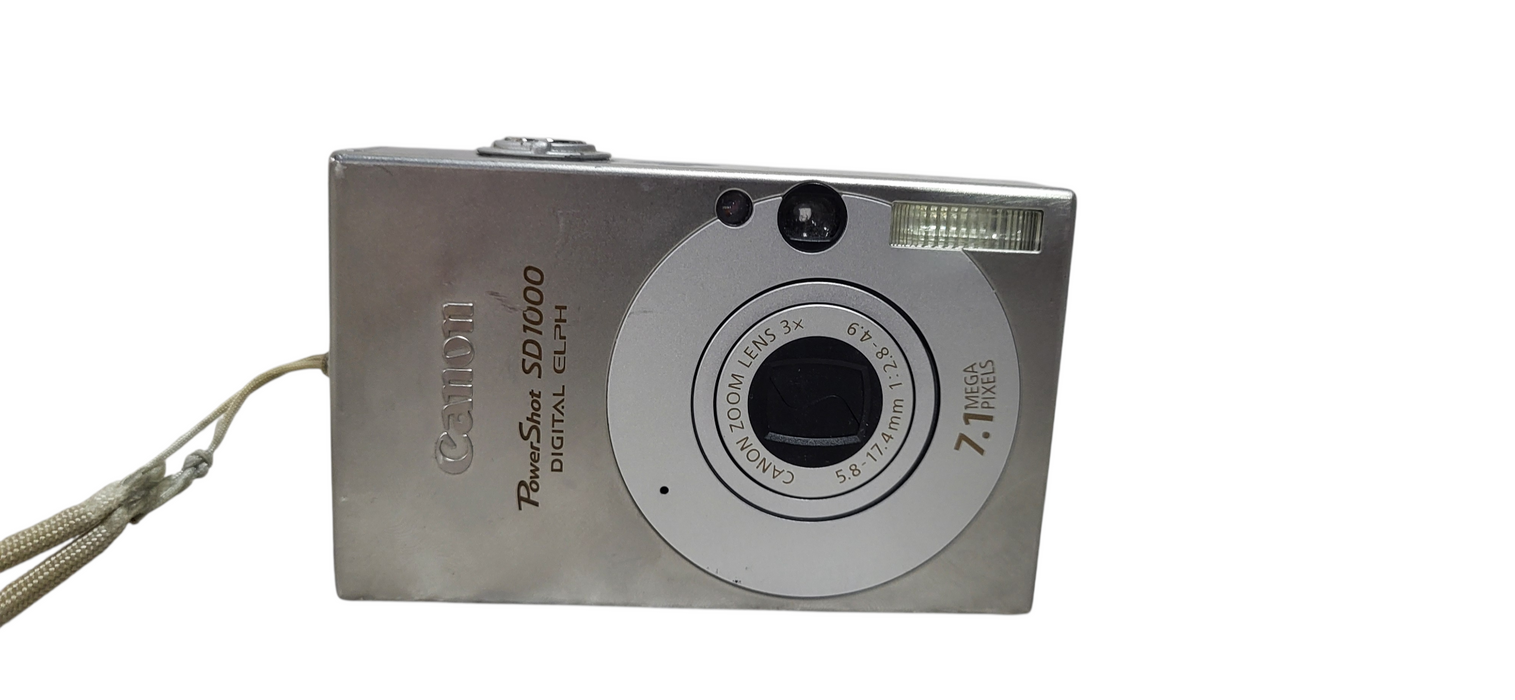 Canon PowerShot Elph SD1000 Digital Camera 7.1MP W/ Battery