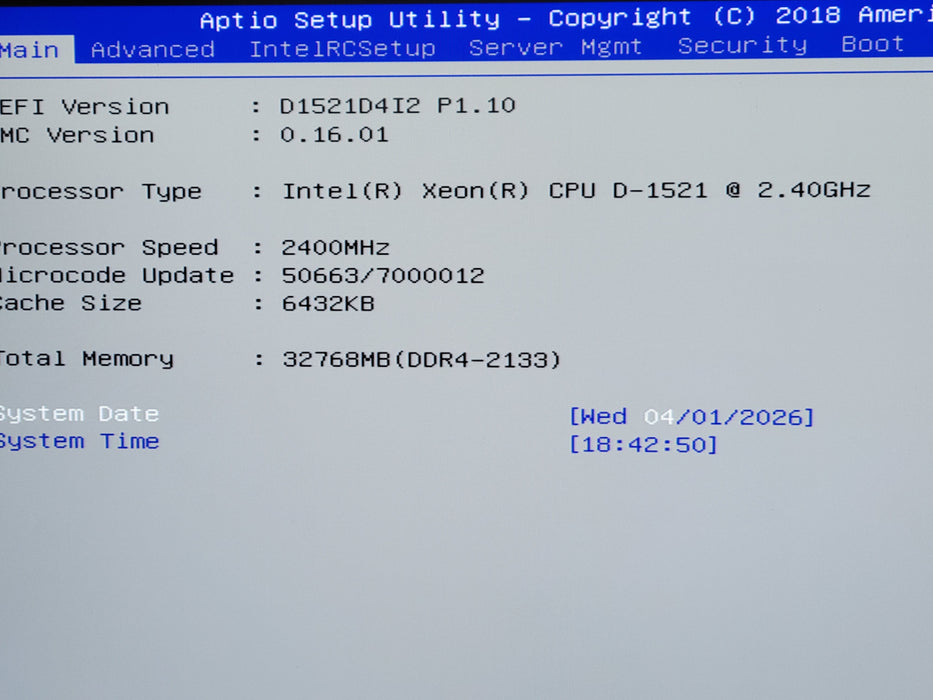 Datto S3B1000 4 Bay 3.5" NAS Intel Xeon D-1521 2.4GHz 32GB RAM No SSD/HDD