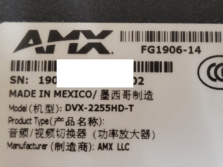 AMX enova DVX-2255HD-T 6X3 ALL-IN-ONE Switcher FG1906-14, READ