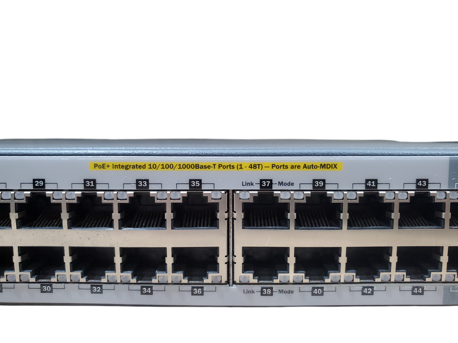 HP J9729A 2920-48G-POE+ Switch w/ J9733A Stacking Module, 1x PSU