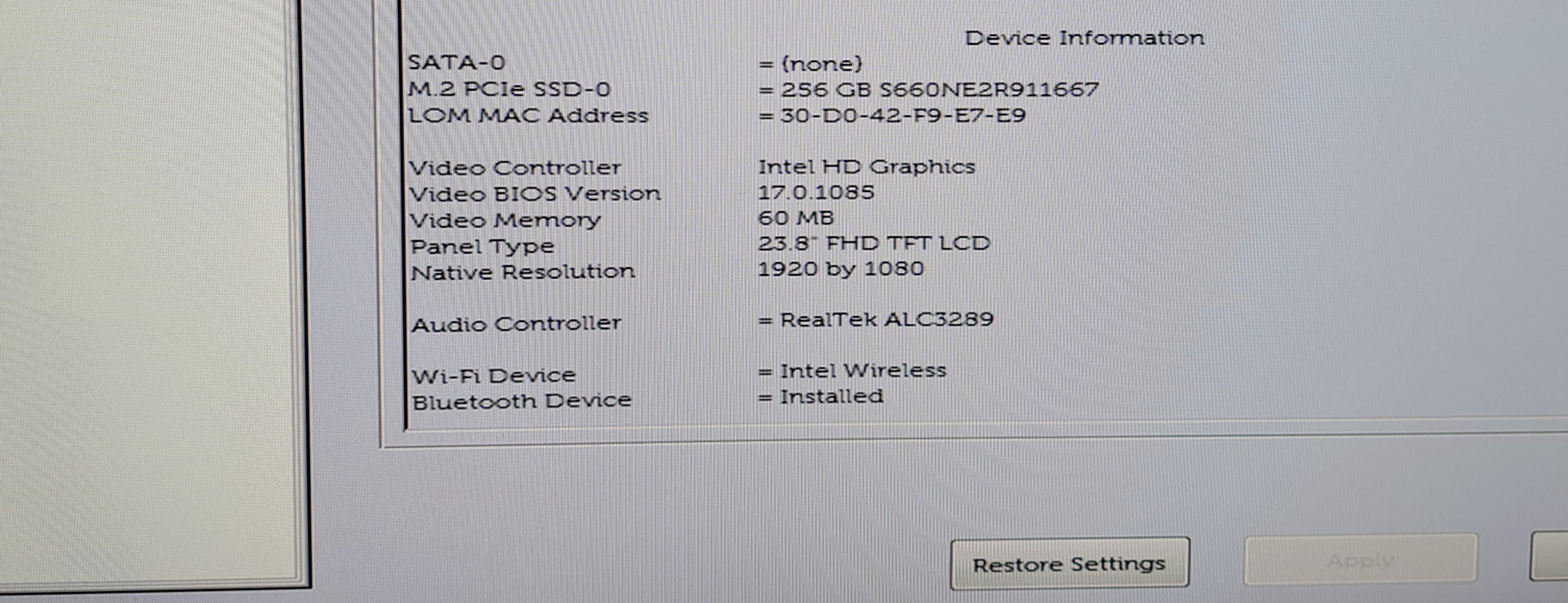 Dell Inspiron 5400 AIO 24" | Intel Core i3-1115G4 @3.00GHz, 8GB DDR4, 256GB NVMe