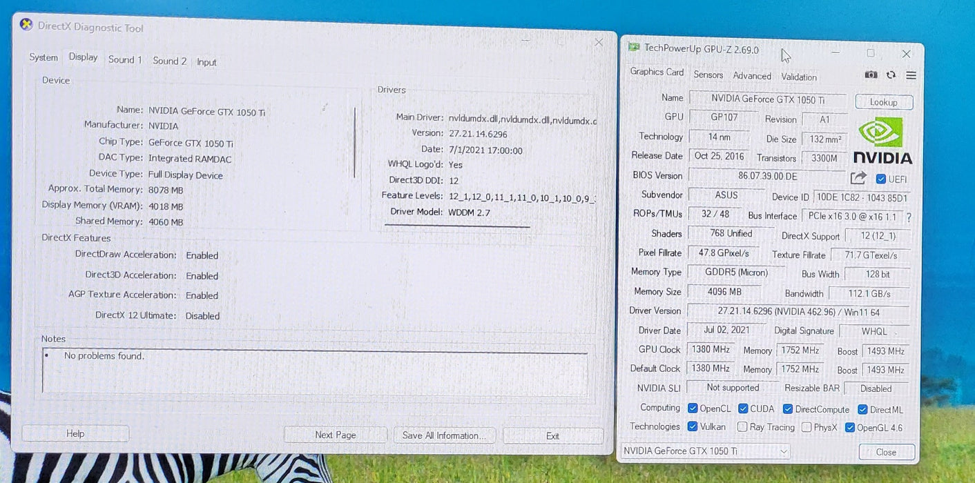 ASUS NVIDIA GeForce GTX 1050 Ti Strix OC Gaming 4GB GDDR5