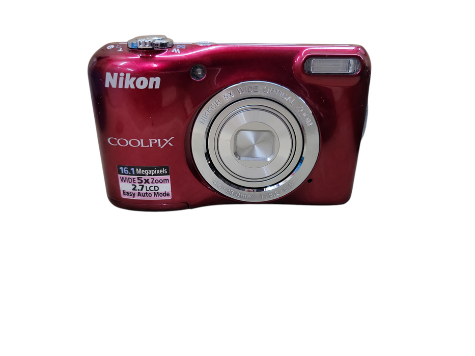 Nikon Coolpix L27 16.1 MP 5X Zoom Digital Camera - RED