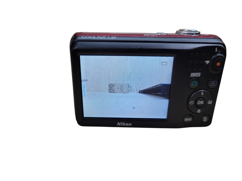 Nikon Coolpix L27 16.1 MP 5X Zoom Digital Camera - RED