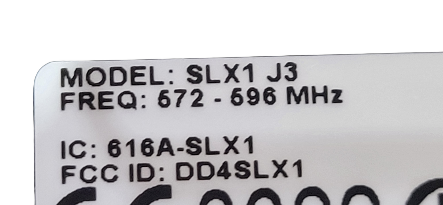 Shure SLX1 J3 572-596MHz - Wireless BodyPack Transmitter & Microphne