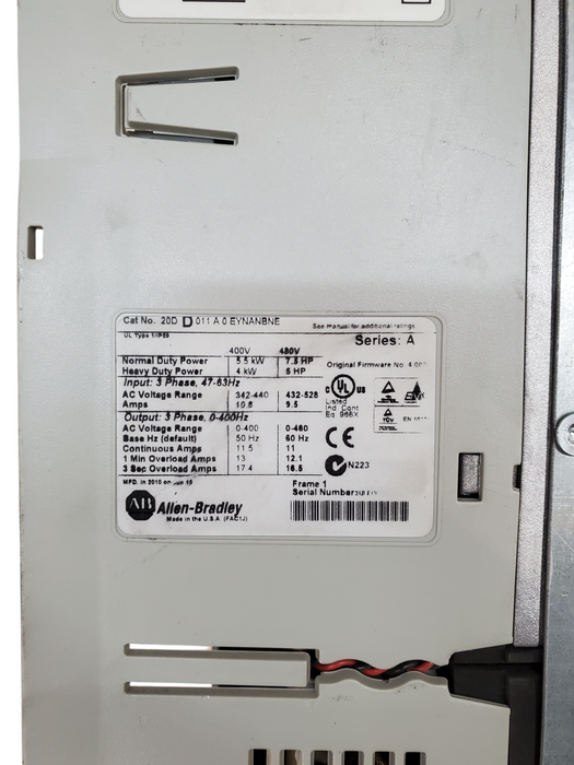 Allen-Bradley 20DD011A0EYNANBNE AC Drive *READ*