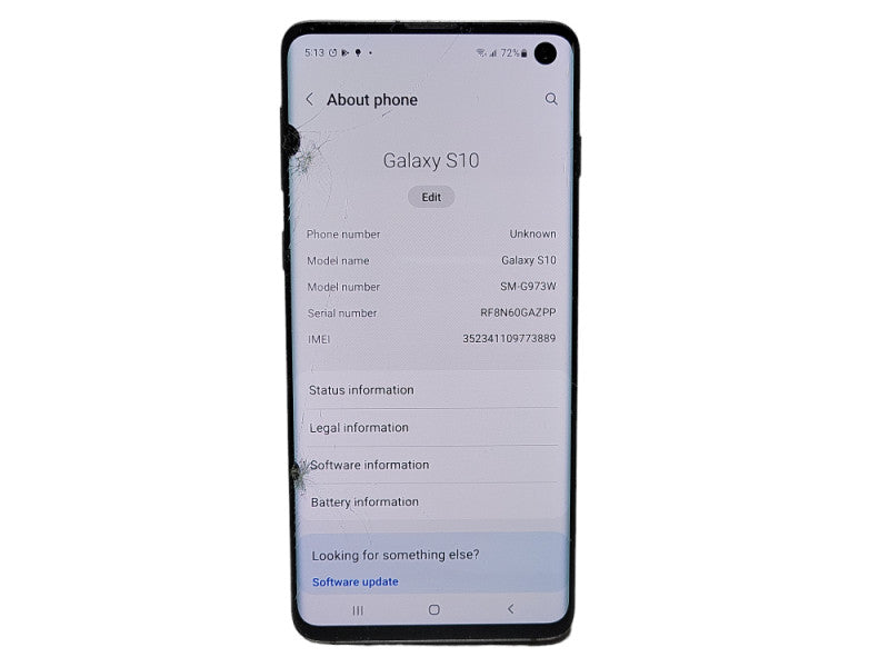 Samsung Galaxy S10 128GB (SM-G973W) - READ $