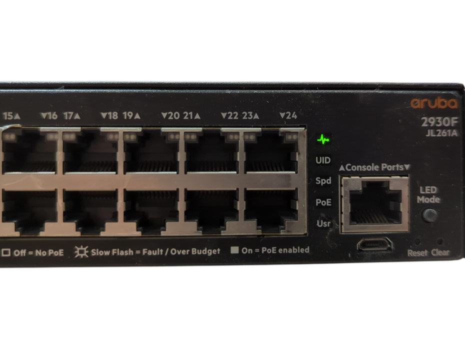 Aruba HP JL261A 2930F 24G PoE+ 4SFP Gigabit Switch