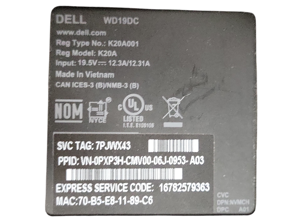 Lot of 3x Dell (2x WD19DC and 1x  WD19DCS) Docking stations, READ