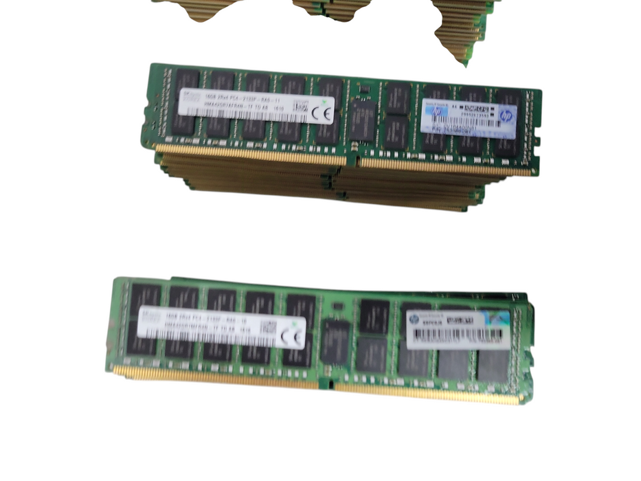 Lot of 373x Assorted Brand/Speed 16Gb DDR4 Server RAMs, See detail